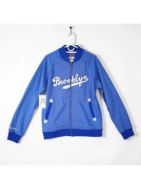 Mitchell & Ness Brooklyn Jacket Size L Authentic Cooperstown Heavyweight NWT$150